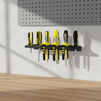 4 Pieces Screwdriver Hammer Pliers Rack Easy Installation Wall Mount Tool Holder Set Metal Tool Storage Shelves Multi-Functional