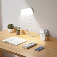 LED Clamp Desk Lamp Touch Control Clamp-on Lamp Adjustable Gooseneck Light Compact for Bedside, Dorm Room