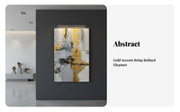 Luxury Design Gold Foil Abstract Art Rich Texture Gold Foil Wall Painting Ready to Hang Abstract Canvas Painting HD Print for Hotel Owners, Interior Designers, Office Managers, Entryway, Hallway, Living Room, Bedroom