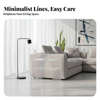 Transparent Design 2-Tier Clear highlight Table Modern design 2-Tier Clear Table Space-Saving Nightstand Easy to Clean for Apartment Dwellers, property owners, Living Room, Bedroom, Corner, Office