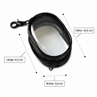 Transparent PVC Cable Organizer with Hook, Carry-On Cable Bag for On-the-Go, Tech Accessory Bag 6.5x3.6x10.5cm, Small Cable Storage