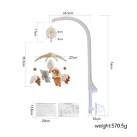 Mobile with Arm Curved Infant Mobile with Soft Toys Adjustable for Infants, Nursery