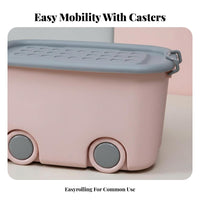 Rolling Toy container with casters children's Container Wheeled for Playroom, young children
