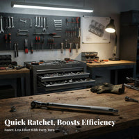 High Rotational Force Ratchet Extension Bar Labor-Saving Design Extendable Ratchet Wrench Tight Space Reach Wrench Extender Bar Heavy Duty for Auto Repair Technicians, Maintenance Workers, DIY Enthusiasts, Workshop, Garage