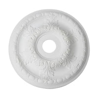 Ornate Ceiling Medallion with Floral Relief Elegant PU Ceiling Medallion Decorative Molding Classical for Homeowners