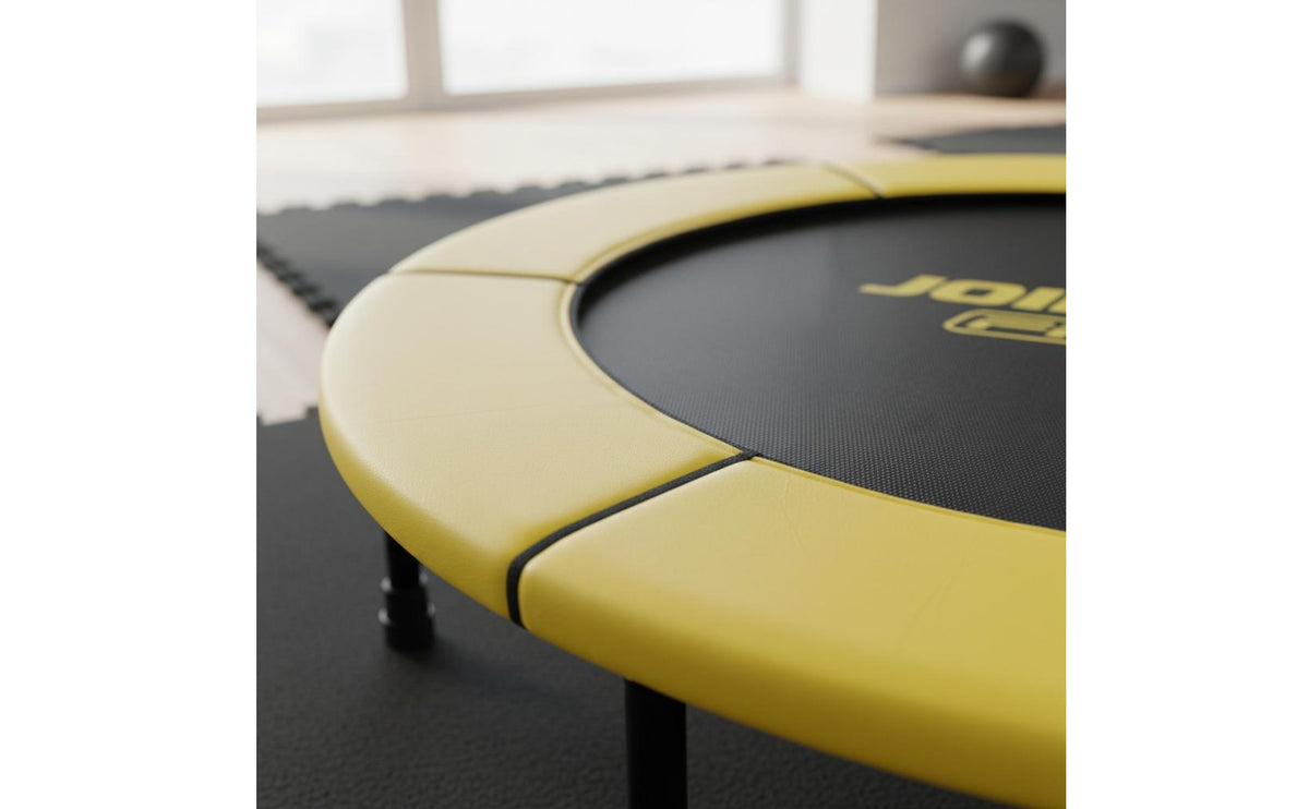 Compact Size Mini Trampoline Low Low-Stress Workout Exercise Trampoline Stable Frame Small Fitness Rebounder Heavy Duty Springs for Adults