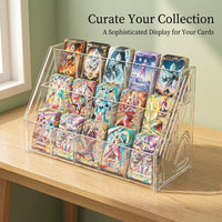 3-Tier Card Display Stand, Thickened Multi-Layer Organizer Rack, Tabletop for Hobby Storage and Collectors