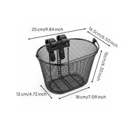 Reinforced Rim Children's Bike Basket Painted Finish Kids Cycle Basket