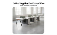 Modular Office Workstation Modern Design Partitioned Office Cubicle Privacy Panels Multi Person Computer Desk for Professionals, Workplace