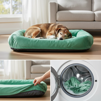 Pet Bed Cover for Large Dogs and Cats, Plaid Cotton Fabric, Washable and Dirt-Resistant