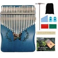Wooden 21-Key Kalimba Acoustic Kalimba with Safeguarding Case Handheld Thumb Piano with Instructions Compact for Music Lovers, Home