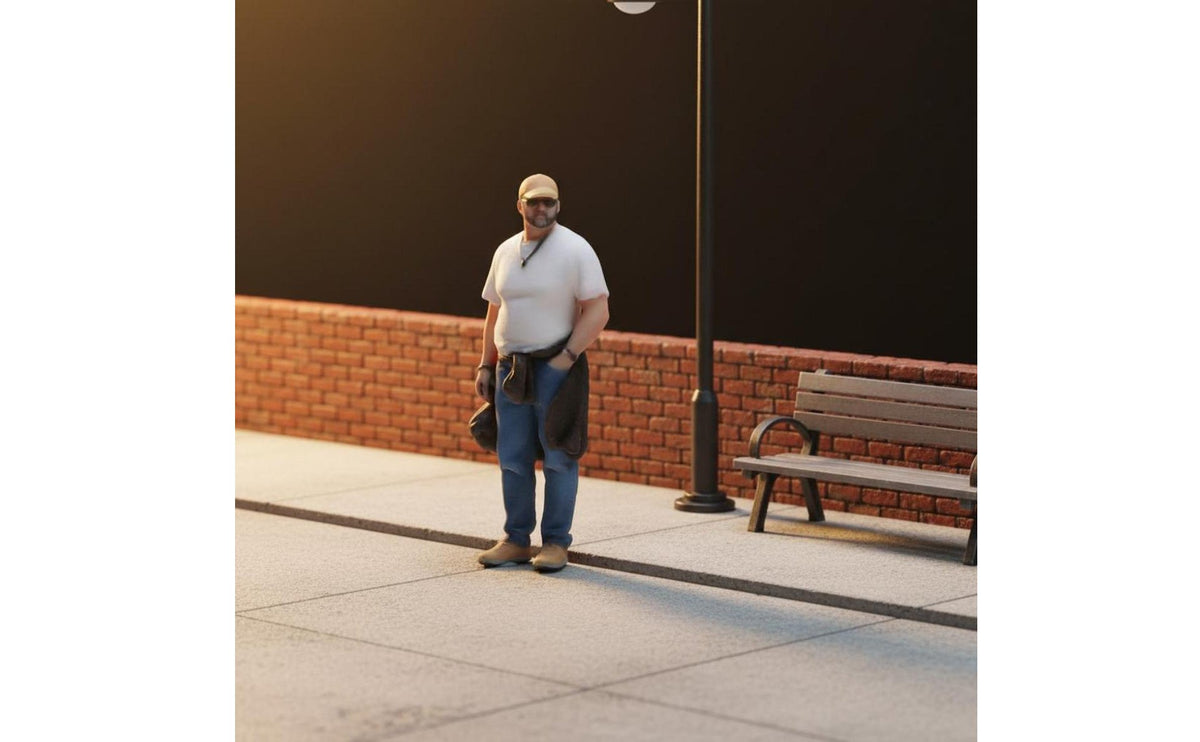1/64 Miniature Person Figurine 3D Printed 1:64 Scale Figure Diorama Display Miniature Old Man Figurine