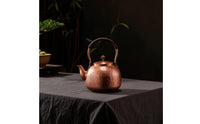 Small-Capacity Hammered Copper Teapot Vintage-Style Copper Teapot Compact Tea Kettle with Wrapped Handle for Artisan Collectors