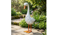 Outdoor Iron Goose Statue Freestanding Goose Garden Statue Decorative Lawn Decoration Farmhouse for Courtyard