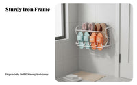 No-Drill Installation Wall-Mounted Slipper Holder Space-Saving Shoe Organizer Reduces Clutter Footwear Rack Strong Load-Bearing for Families, Homeowners, Students, Behind the Door, Entryway, Bathroom, Dorm Room