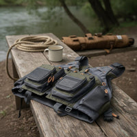 Multiple Pockets Mesh Fishing Vest Front Zipper Sleeveless Fishing Vest Wide Shoulder Straps Outdoor Wear Open Back