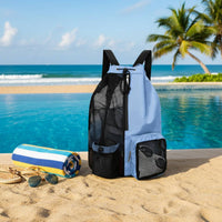 Lightweight Swim Bag with Wet Pocket Adjustable Straps Wet Pocket Backpack Sturdy Beach Sackpack for Swimming