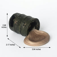 Naturalistic Resin Snake Hide and Gecko Tank Accessories, 13*20cm Reptile Hideout with Water Basin, Sturdy for Turtles and Frogs