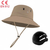 UPF 50+ Wide Brim Fisherman Hat EN1078 Certified Safety Bump Cap Hat Lightweight Outdoor Headwear Long-Lasting for Women, Beach, Hiking, Gardening
