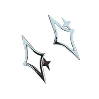 Five-Pointed Star Metal Carabiner Keychain with Zinc Alloy Press Spring Buckle, Bag Charm, Graduation Gift