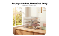 Clear Drawer Organizer Space-Saving Desktop reachory debrisproof for Desk, Adults
