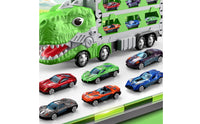Alloy Cars Transformable Dinosaur Truck Toy Side Openings Dinosaur-Head Track Truck Portable 3-in-1