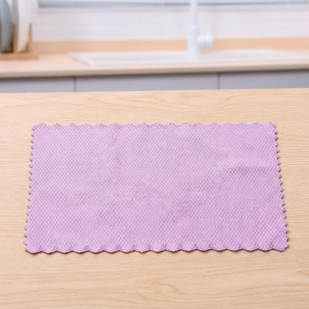 Fish Scale Microfiber Cloth and Microfibre Cloth Cleaning Supplies, Absorbent Microfiber Towel for Glass and Dishes, Lint and Grease-Resistant