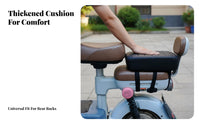 Soft and Comfortable Electric Bike Rear Seat Universal Fit Electric Bike Back Seat Shock Resistance for Children, Adults, Commuting, Outdoor