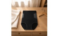 High Waist Midsection Shaping Panties Hexagonal Mesh Pattern Seamless Shaping Briefs Compression High Waist Shapewear for Postpartum Women