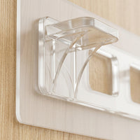 Strong Clear Adhesive Hooks for Walls, 2 Pack Heavy Duty Traceless Wall Hooks, Acrylic Mounting Hook Holds up to 11 lb