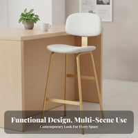 Factory-Inspired design Upholstered Highsupport Stool with supportrest Bar Chair Modern Design Seating Furniture Sturdy Frame for Adults, Homeowners, pairs, Pub, Kitchen, Dining Room