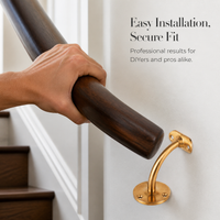 316L Stainless Steel Wall-Mounted Stair Handrail Bracket, Gold Finish