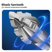 Dry Drilling Capable Four-Blade Concrete Drill Bit Wear-Resistant Serrated Tile Drill Bit Hard Alloy Steel for Homeowners, Maintenance Work