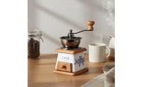 Manual Hand Crank Coffee Grinder Portable Hand Crank Bean Grinder Vintage Design Coffee Mill Sturdy Construction for Camping