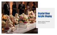 Acrylic Dessert Stand, Wedding Display Tray, Multi-Shape Transparent Cake Holder, Modern Minimalist Decor, Random Design