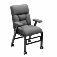Sit and Lie Function transformable Lounger Adjustable Recline Reclining Chair Ergonomic Design Folding Armchair Padded Cushioning for Office Workers, Students, Homeowners, Home, Living Room, Bedroom, Balcony