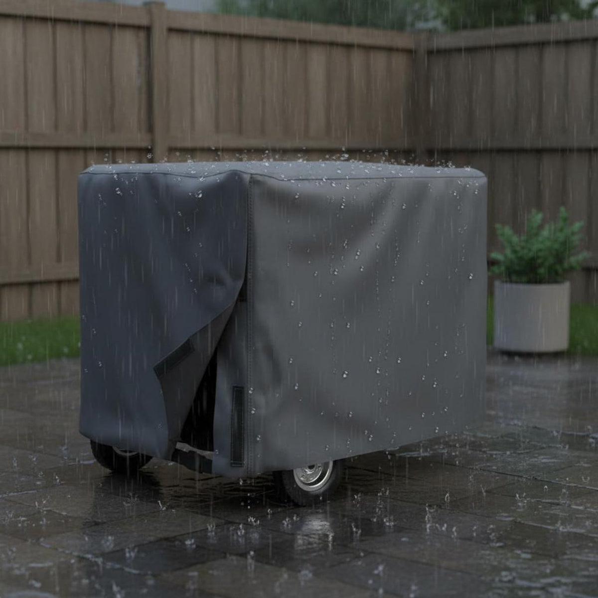 Waterproof Generator Cover Dustproof Generator Cover Windproof Drawstring Closure for Outdoor, Job Site