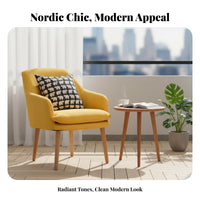 Nordic aesthetic Sculptural Single Sofa Modern Minimalist Lounge Chair Space-Saving Indoor Seating Ergonomic Design for Apartment Dwellers, Homeowners, Balcony, Small Spaces, book nook Corner, Lounging