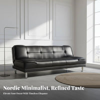 Foldable Design Armless Fold-extendable Sleeper Space-Saving Sofa Bed doubleUse transformable Couch minimalist design for Apartment Dwellers, Homeowners with Guests, Students, Small Spaces, Living Room, Home Office