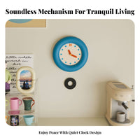 Non-Ticking Decorative Wall Clock Easy to Read Modern Minimalist Clock Uncovered Face Design for Homeowners, Gift Givers, Bedroom, Study