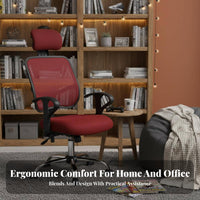 Breathable Mesh spine Reclining Office Chair with Footrest Height Adjustable rotating Seat Ergonomic Design Seating Furniture Quiet Rolling casters for telecommuting Workers, managers, Students, Workstation, Study Room, Gaming Setup