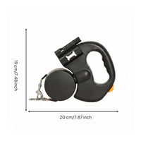 Double Head Leash Auto-Untangling Double Dog Leash Separate Locking Pet Accessory for Outdoor, Walking
