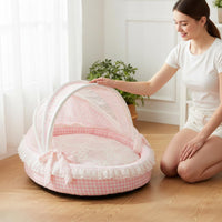 Breathable Princess Design Feline Bed Soft Semi Enclosed Pet Bed Lightweight Cradle Pet Nest Long-Lasting Construction for Indoor
