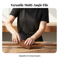Professional Grade Fret End Beveling File Includes Cleaning Brush 4 Angle Fret File for Luthiers, Musicians, Fretwork, Workshop, Home Studio