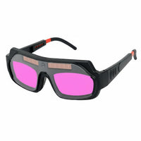 Anti Glare Auto Darkening Metalworking Glasses Light Filtering Solar Powered Metalworking Goggles Auto Darkening Glasses for Welders, Workshop