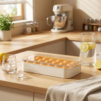 Storage Box with Ice Tray for Soft Drinks, Food Grade Round Ice Maker with Lid for Spheres, Easy Release Kitchen Gadget, 1 Pack Container