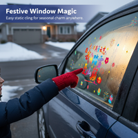 2027 Dopamine Graffiti Car Decal New Year Window Cling Sticker