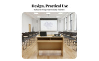 Solid Wood teacher's Podium Long-Lasting Wooden Lectern Sturdy Construction Classroom Presentation Desk Stable for Lecturers, Speaker S, School, Training Center, Lecture Hall, Conference Room