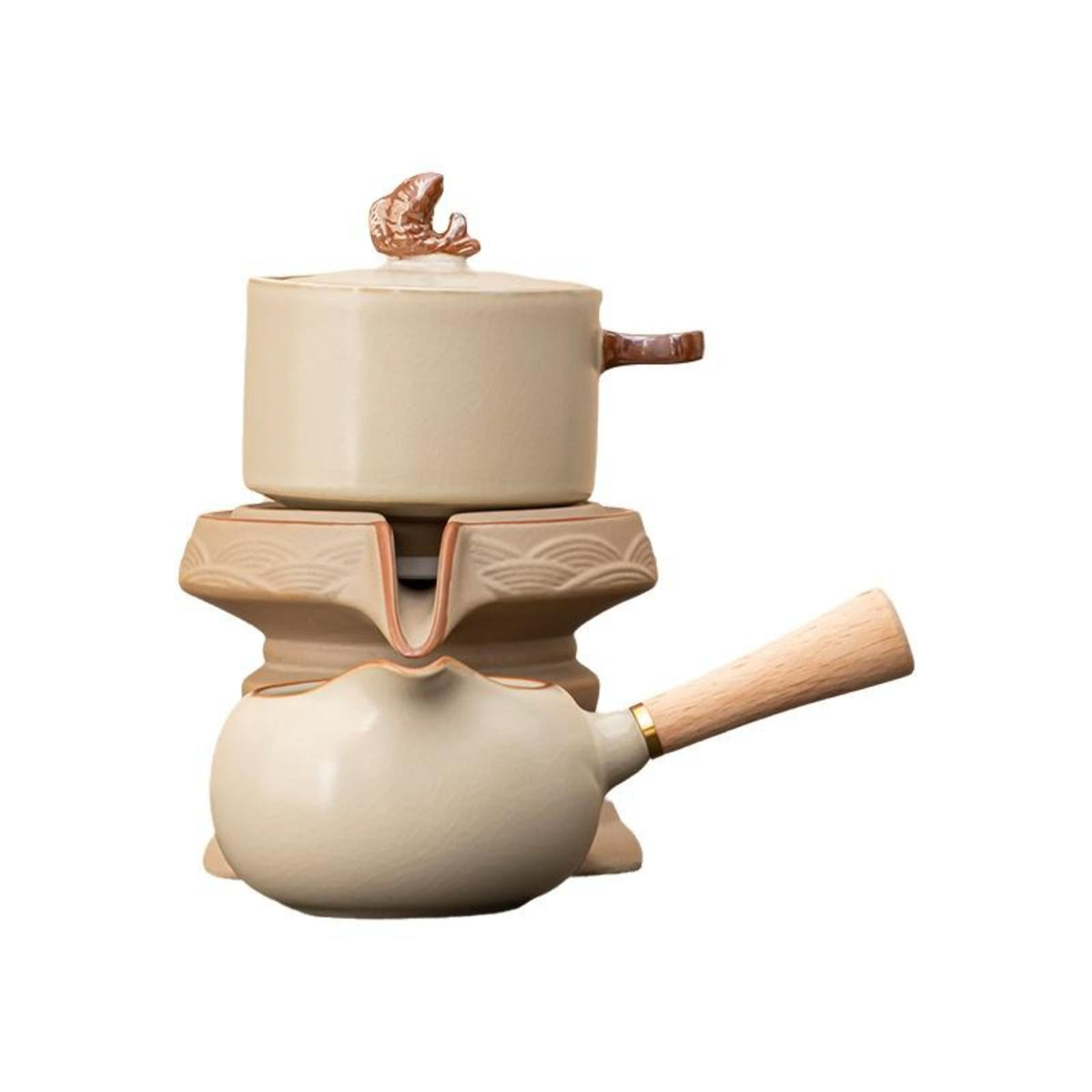 Ru Kiln Ceramic Teapot Automatic Gongfu Tea Set Mill Design