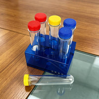 Test Tube Set with Rack Young Learner-Friendly Test Tubes with Rack Shatter-Resistant Science Experiment Kit for Students, Kids, Homeschool